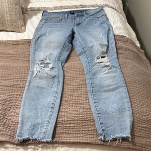 GAP Light Blue Distressed Skinny Jeans